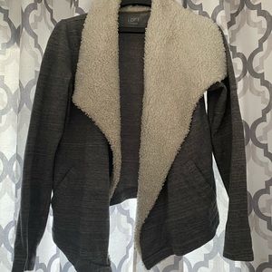 Gray sweater jacket